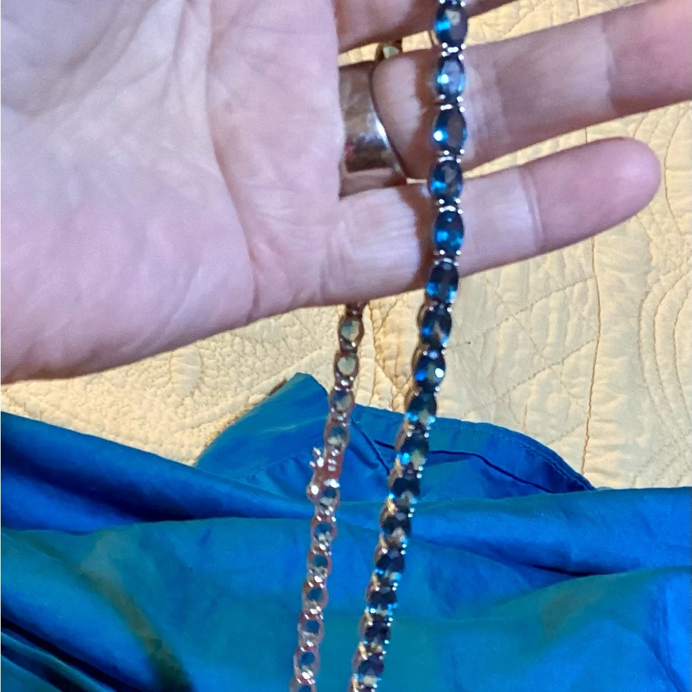Elegant Blue and Silver Necklace - Picture 3 of 4